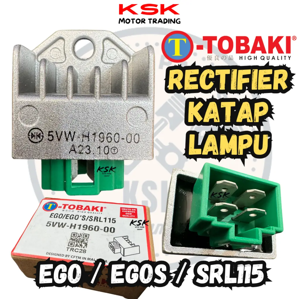 TOBAKI RECTIFIER REC KATAP LAMPU EGO EGOS SRL115 Accessories Motorcycle ...