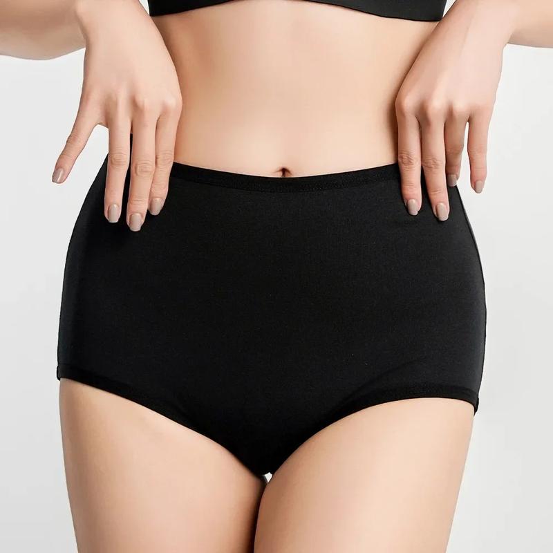Womens High Waist Underwear Cotton Underpants Soft Breathable Briefs Woman Tummy Control Seamless Invisible Solid Ladies Panties 8