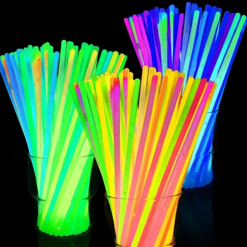 Product Introduction of 10-50Pcs Fluorescence Sticks Party Multicolor Glowing Stick Bright Colorful Light Bright Bendable Glow Bracelet Party Supplies 15