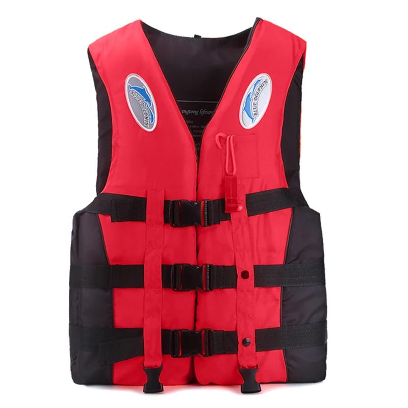 Product Introduction of Outdoor Adult  Swimming Life Jacket Adjustable Buoyancy Survival Suit Polyester Children Life Vest with Whistle 3