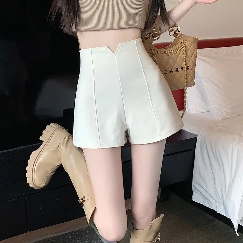 Quần Soóc Phù Hợp Với Màu Trắng, Quần Nóng Bỏng Nữ Mùa Hè, Vải Mỏng, Cỡ Lớn, Cạp Cao, Bó Sát, Co Giãn, Cắt Chữ A, Cỡ Nhỏ Hàng Mới Về, Thích Hợp Cho Các Cô Gái Nóng Bỏng