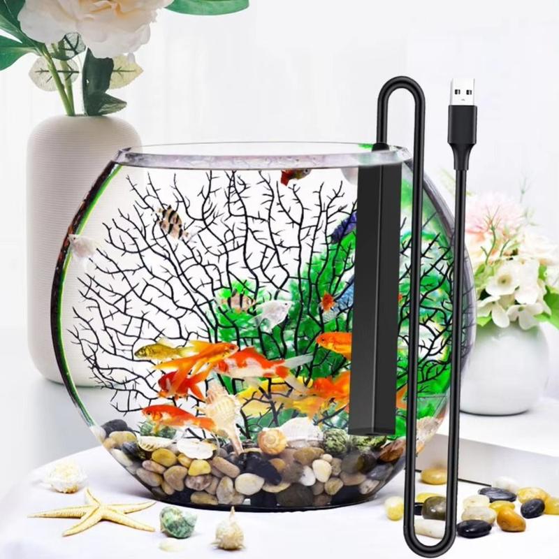 Product Introduction of Practical 5/10W Mini Aquarium Heater USB Charging Automatic Thermostatic Turtle Heater Temperature Protection Accessories Aluminum Alloy Fish Tank Heater Rod Home 18