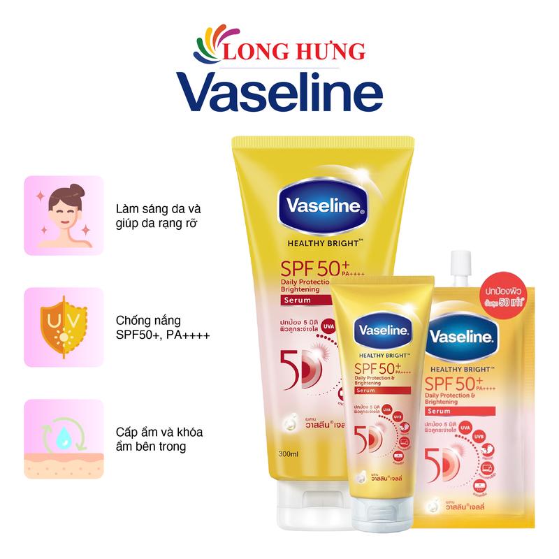 Serum dưỡng thể chống nắng Vaseline Healthy Bright SPF 50+ PA++++(30ml/70ml/300ml)
