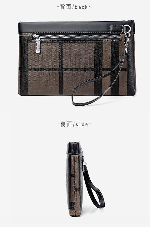 Product Introduction of 2023 New Men's Clutch Business Outing Authentic Leather Tactile Feel Lightweight and Large Capacity Envelope Clutch Male Wallets 17