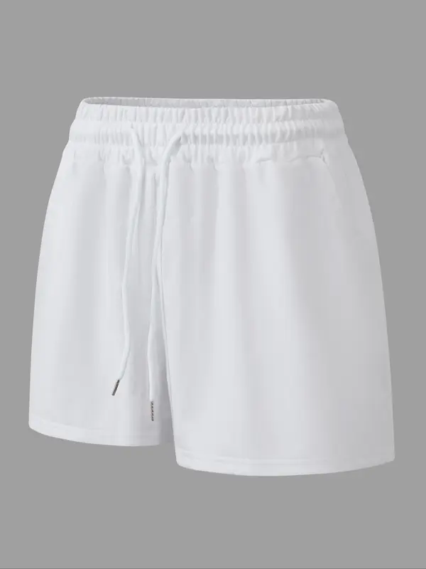 Women's Solid Color Drawstring Waist Shorts, Casual Comfy Breathable Shorts for Summer, Ladies Bottoms for Beach Vacation 0