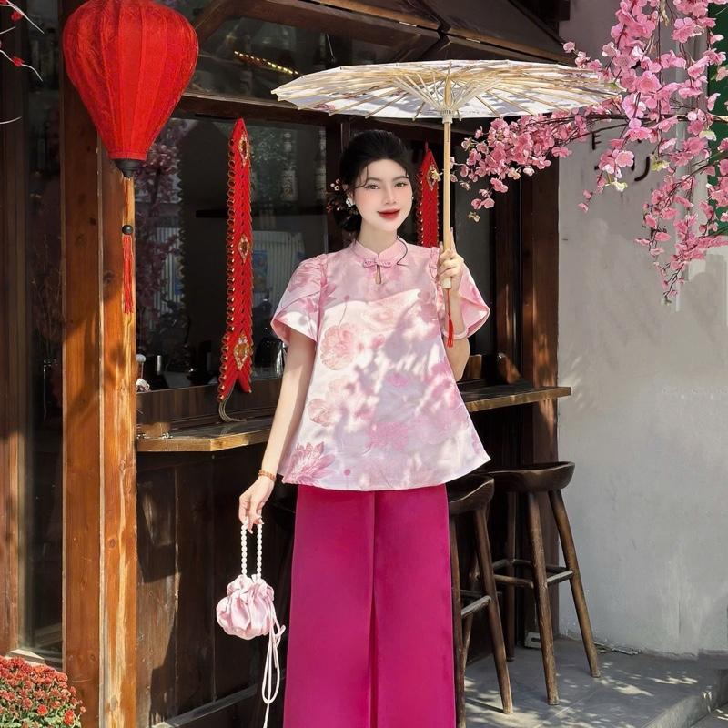 Liên Hoa-Pháp Phục Việt Ngọc Minh Châu/Bộ quần áo đi chùa Nữ 2