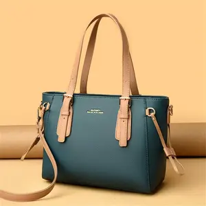 Tas selempang Bahu wanita / Tas jinjing luxury branded fashion korea Retro new Arrival Kulit PU Tote Totebag