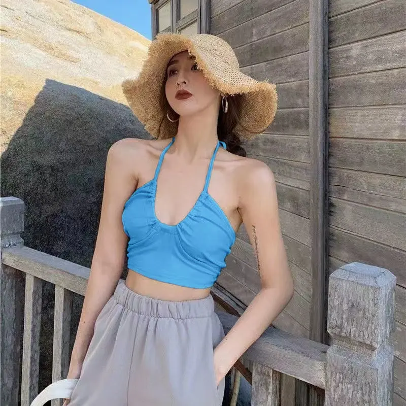 Áo Ba Lỗ Nữ, Thiết Kế Dây Gợi Cảm Mùa Hè, Thích Hợp Để Lót Hoặc Mặc Riêng áo  hở  lưng  cột  dây  sau  lưng áo  ống
