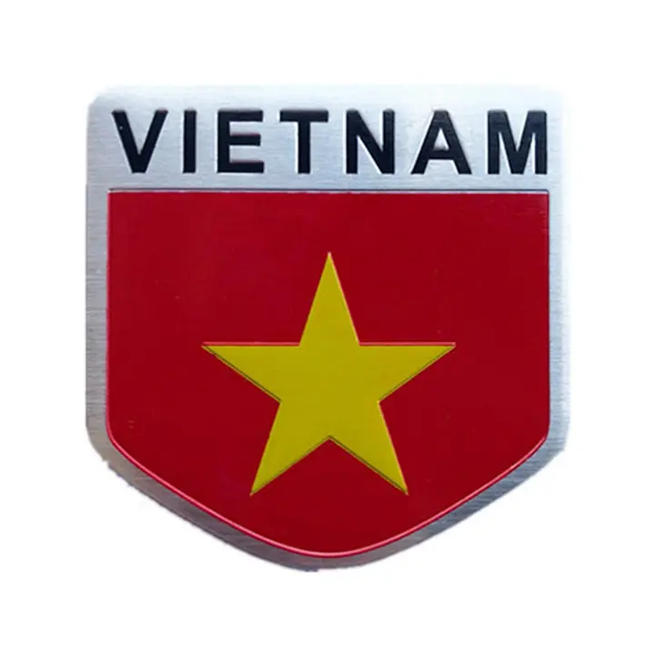 Miếng dán kim loại CỜ VIỆT NAM ( 5cm x 5cm )