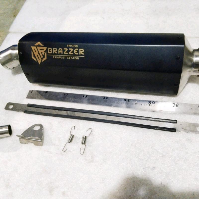 silincer Racing Big volume inlet 50mm knalpot racing Original Brazzer exhaust silincer only 9