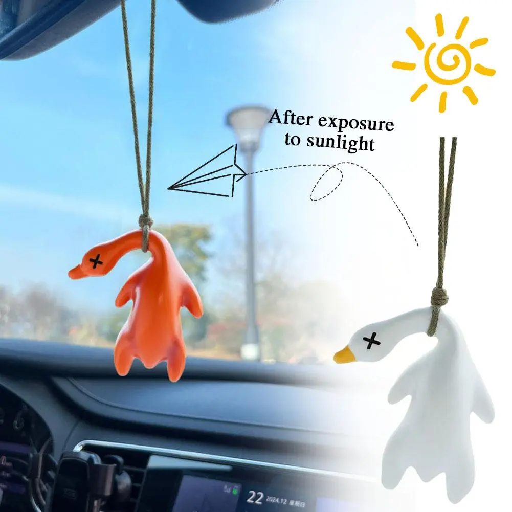 Roast Duck Color-Changing Car Pendant Creative Rearview Mirror Duck Pendant Car Net Celebrity Cute Car Interior Decoration