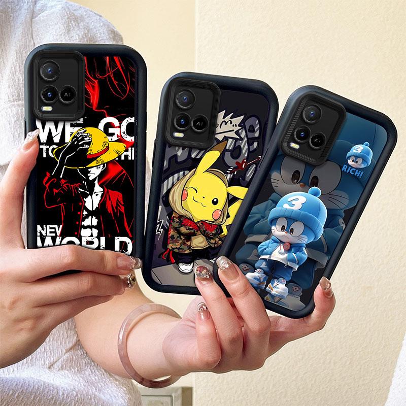 Ốp Lưng Tương Thích Cho Vivo Y21s, Y21, Y21A, Y21G, Y21T, Y33s 4G, Y33T 4G, Thiết Kế Doodle Pokémon, Ốp Mềm, Làm Bằng Silicon, Phụ Kiện, Bảo Vệ Chống Sốc, Bảo Vệ
