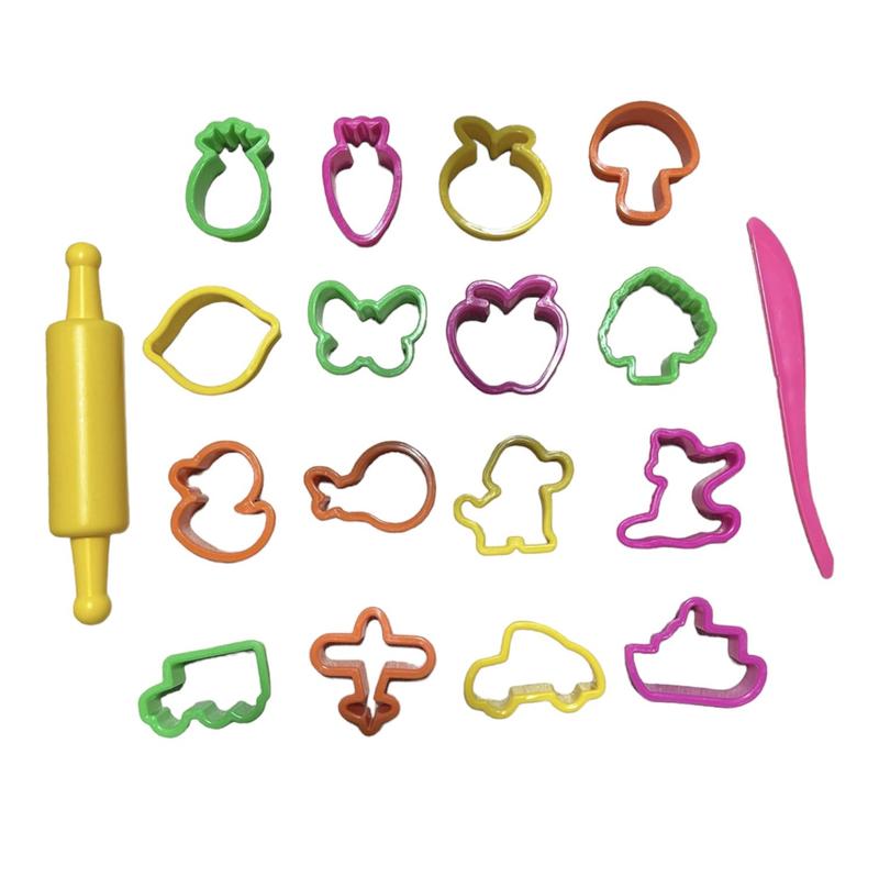 TAKACOL Khuôn chơi đất nặn bột nặn cát động lực 2D nhiều chủ đề 16 chi tiết NARA16