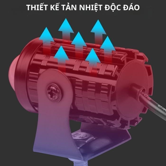 [Model 12-85v] Đèn 2 màu vàng trắng/đèn xe máy/đèn ô tô điện/siêu sáng/ánh sáng mạnh/đèn pha/lái xe ban đêm/đèn pha thấu kính/đèn LED chùm sáng cao và thấp/đèn ngoại thất/đèn pha siêu sáng/ô tô Đèn/Phụ kiện Xi Nhan 7