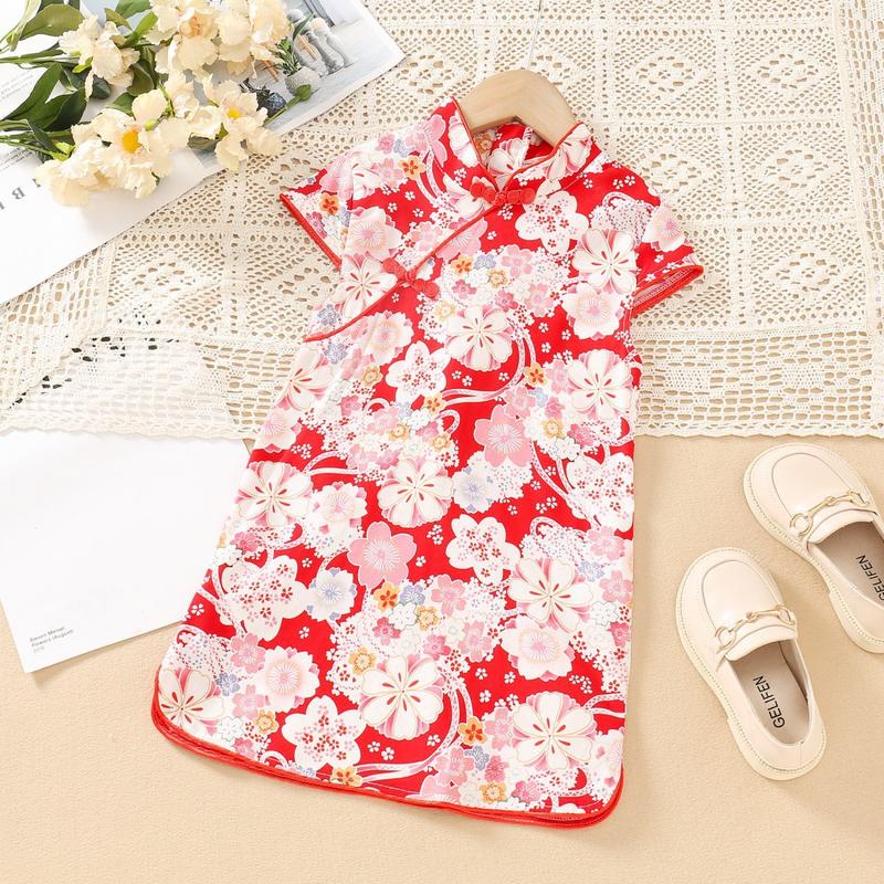 Product Introduction of Girls' Chinese Style Retro Hanfu Summer Children's Fashionable Cheongsam Dress Baby Skirt Cross-border One-piece Dropshipping 30