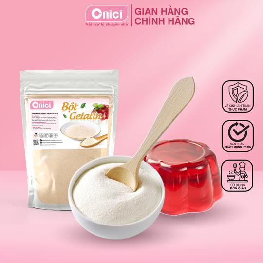 Bột gelatin dùng làm chè khúc bạch Bếp của mẹ Onici gói 100G