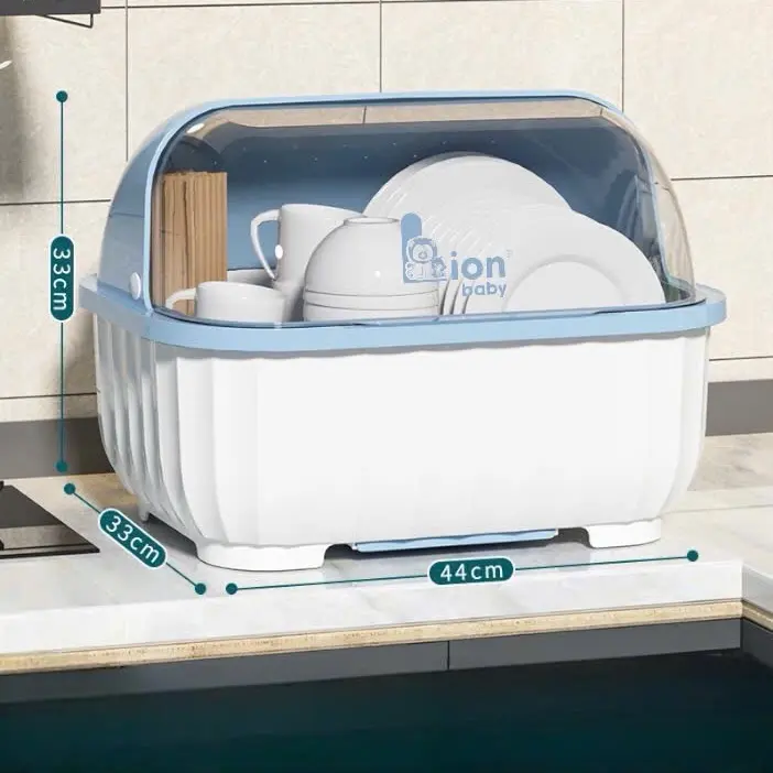 Rổ úp bát Lion Baby size lớn có lắp đậy và màng hứng nước tiện lợi, úp bát, úp bình sữa