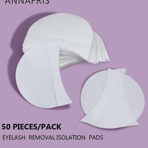 แผ่นแปะต่อขนตาผ้าฝ้ายแบบใช้แล้วทิ้ง 50 ชิ้นต่อถุง สำหรับถอดขนตาปลอม