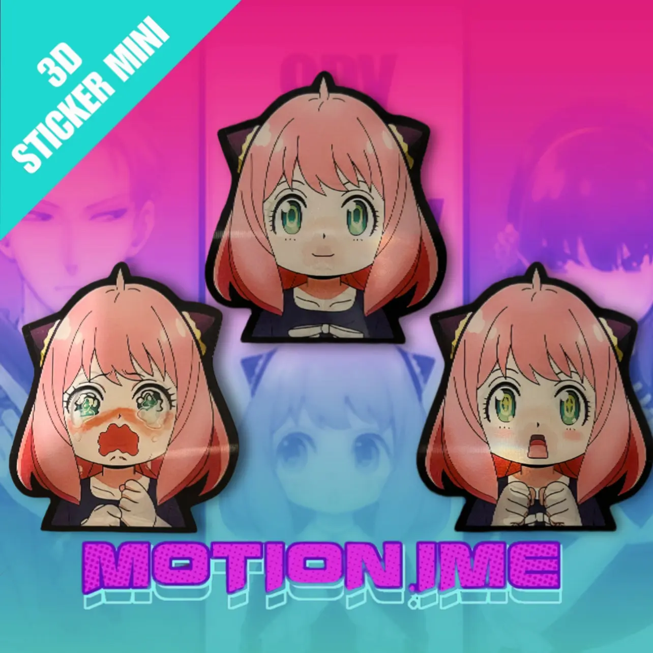 3D Sticker Mini Lenticular Spy X Family