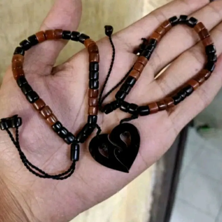 (Harga Sepasang) Gelang kokka kaukah marjan kopel bandul love