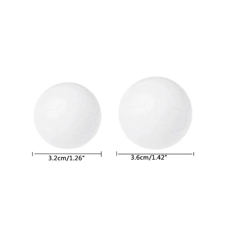 Quả Bóng Đá Bàn, Ruoti, 2 Chiếc, Thay Thế, Bóng Đá Mini Màu Trắng, Làm Bằng Resin, Thích Hợp Cho Trò Chơi Trong Nhà Và Sân Khấu Chính Thức, Bóng Bóng Đá 7