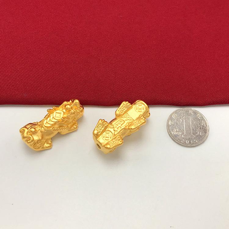Product Introduction of Vietnam Placer Gold Pi Xiu Bracelet Accessories Thick Gold Plated Single Solid Women's and Women's Gold Bracelet No Color Fading 23