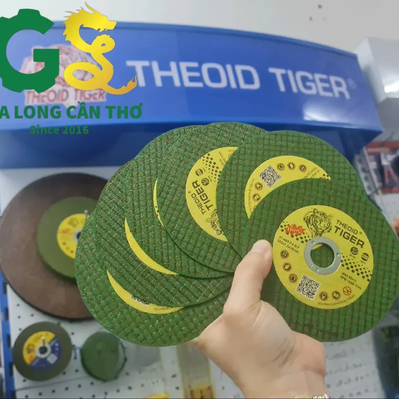 Đá Cắt Sắt, Inox Theoid Tiger Xanh & Đỏ 6