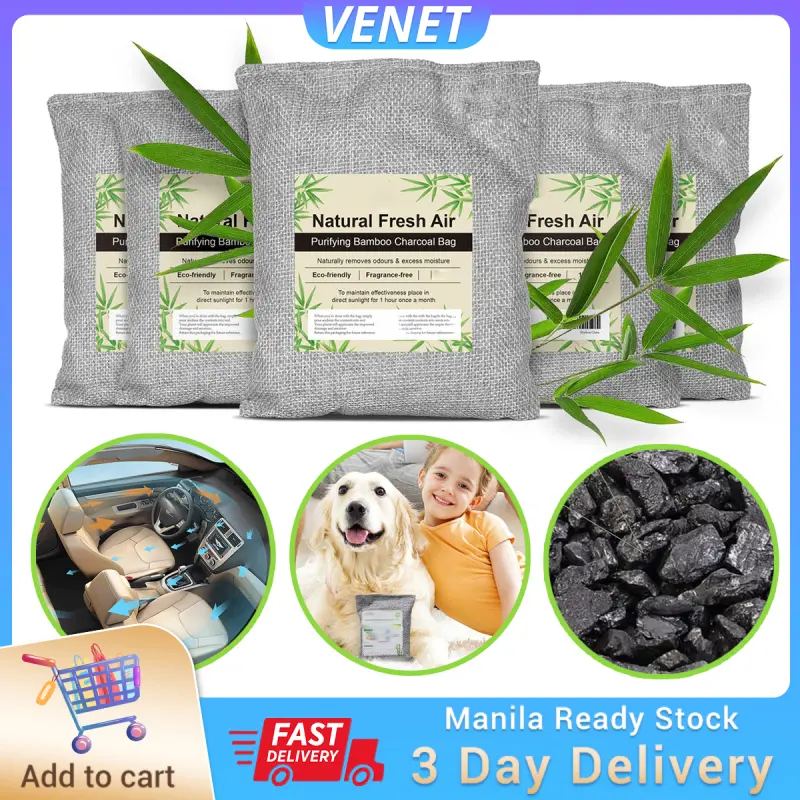 500g Bamboo Charcoal Bags Odor Absorber Bamboo Charcoal Air Purifying Bags, for Car Air Fresheners, Odor Eliminator for Home，Shoe Deodorizer Activated Charcoal Odor Absorbers