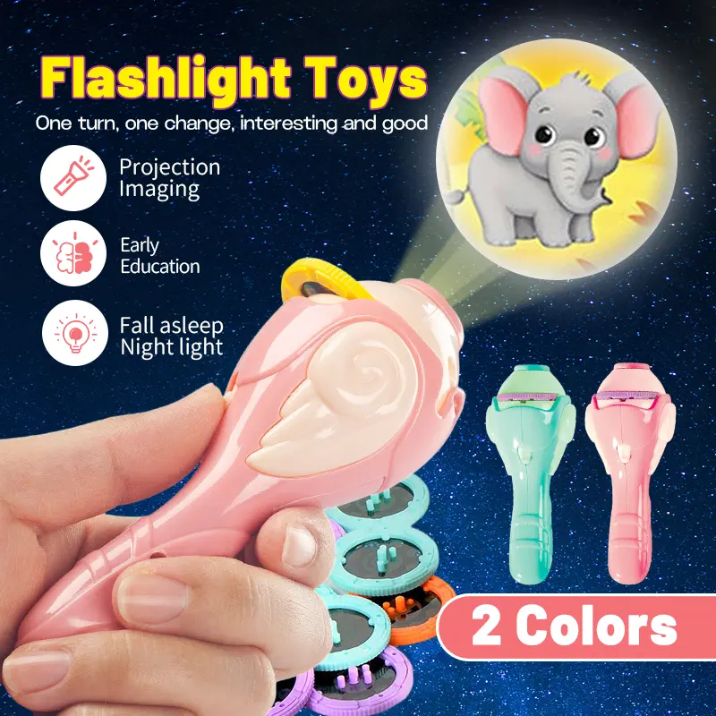 ของเล่น ของเล่นเด็ก ไฟฉายโปรเจคเตอร์ เกมสมอง Night Photo ภาพก่อนนอน การเรียนรู้ของเล่นแสนสนุก มี 24/48/80 ลายรูปแบบ MY270