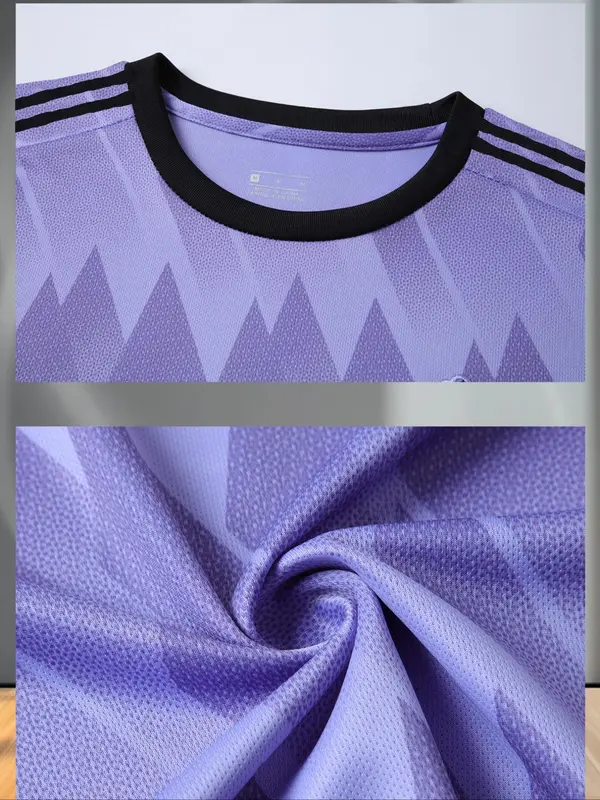 Men's Football Jersey Set, Breathable Sweat Absorbing Sports Top, Training Match Set, Football Shirt, Fan Cheering Suit, Sports Clothing for Men, Football Uniform, Football Kit 2