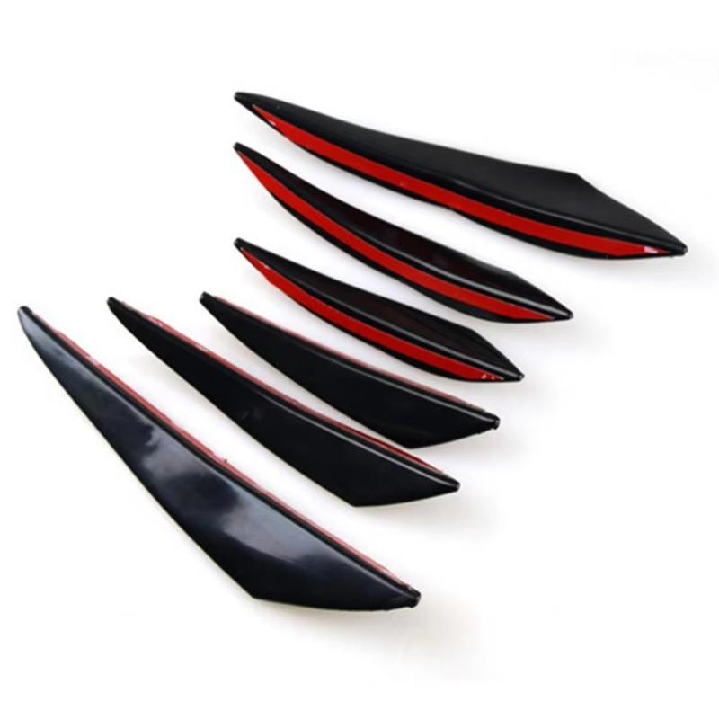 Product Introduction of 6 Pcs Car Spoiler Splitters Decorative Protect Vehicle Edge Car Tuning Canard Universal Front Bumper Lip Car Accessories 8