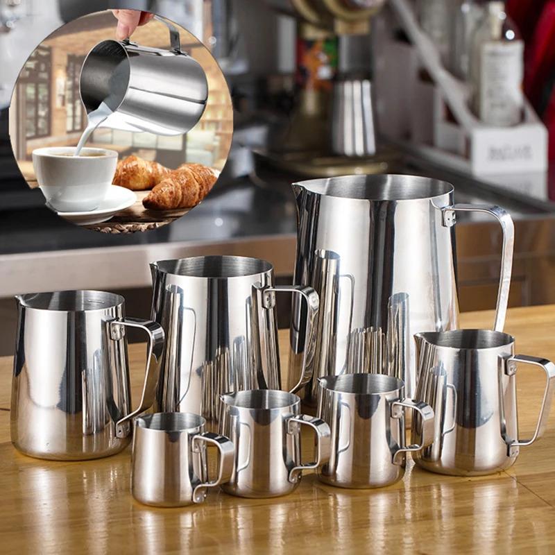 Product Introduction of Stainless Steel Milk Frothing Pitcher Espresso Steam Coffee Barista Craft Latte Cappuccino Milk Cream Cup Frothing Jug Pitcher Pour 14