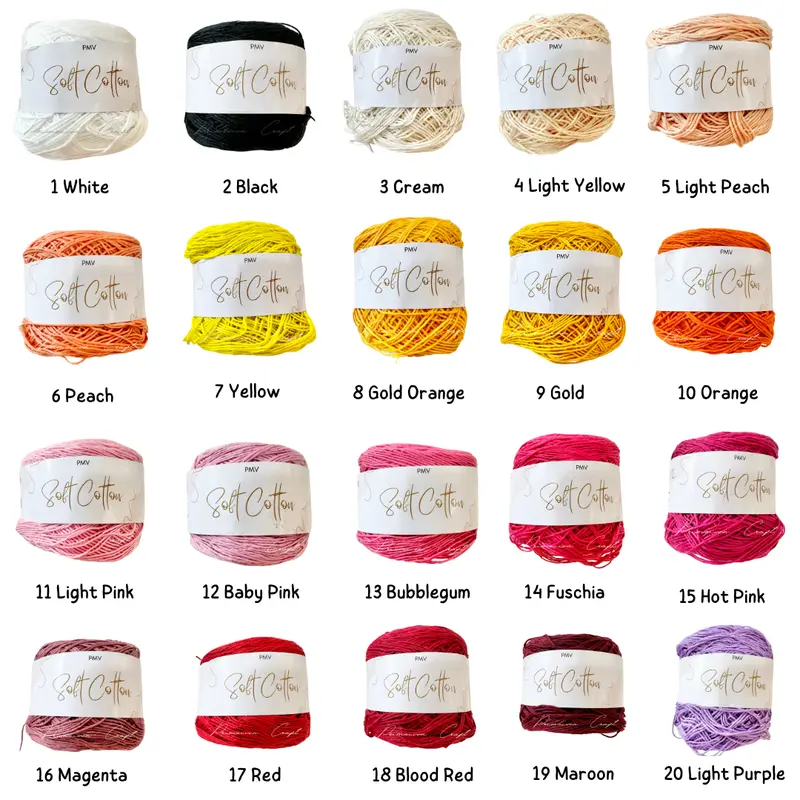 Benang rajut soft cotton SMALL ply SCS1 0
