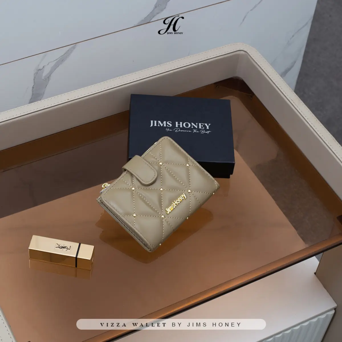 Jims Honey - Vizza Wallet - Dompet Lipat Wanita Kartu Kulit Uang cantik