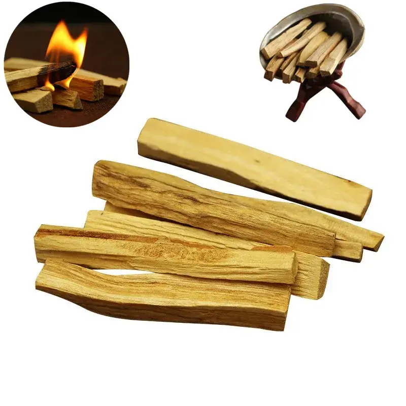 5Pcs /1pc Palo Santo Natural Incense Sticks Wooden Smudging Stick Aromatherapy Burn Wooden Sticks Fragrance Oil Scented Freshener Perfume Room Tool