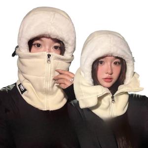 2025 สต็อกพร้อม หมวกอุ่นคอหนาบุขนแกะสำหรับปั่นจักรยานในฤดูหนาว หมวกอุ่นปั่นจักรยานแบบรวม ป้องกันลมและความหนาว หน้ากากป้องกันใบหน้า ดีไซน์ขั้นสูง แฟชั่น