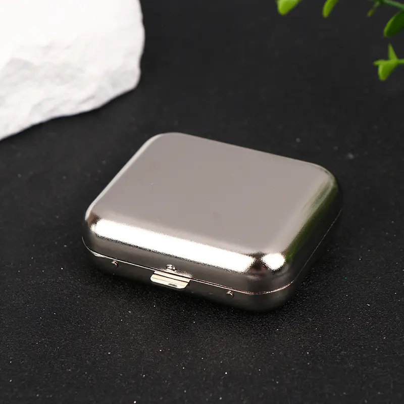[XKQ]N2HAO Smallsweet Stainless Steel Square Pocket  metal Ash Tray Pocket s With Lids Portable