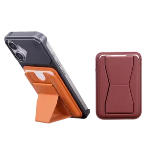 Card Holder Magnetic Phone Grip 3 in 1 Dudukan Handphone Kulit AH118