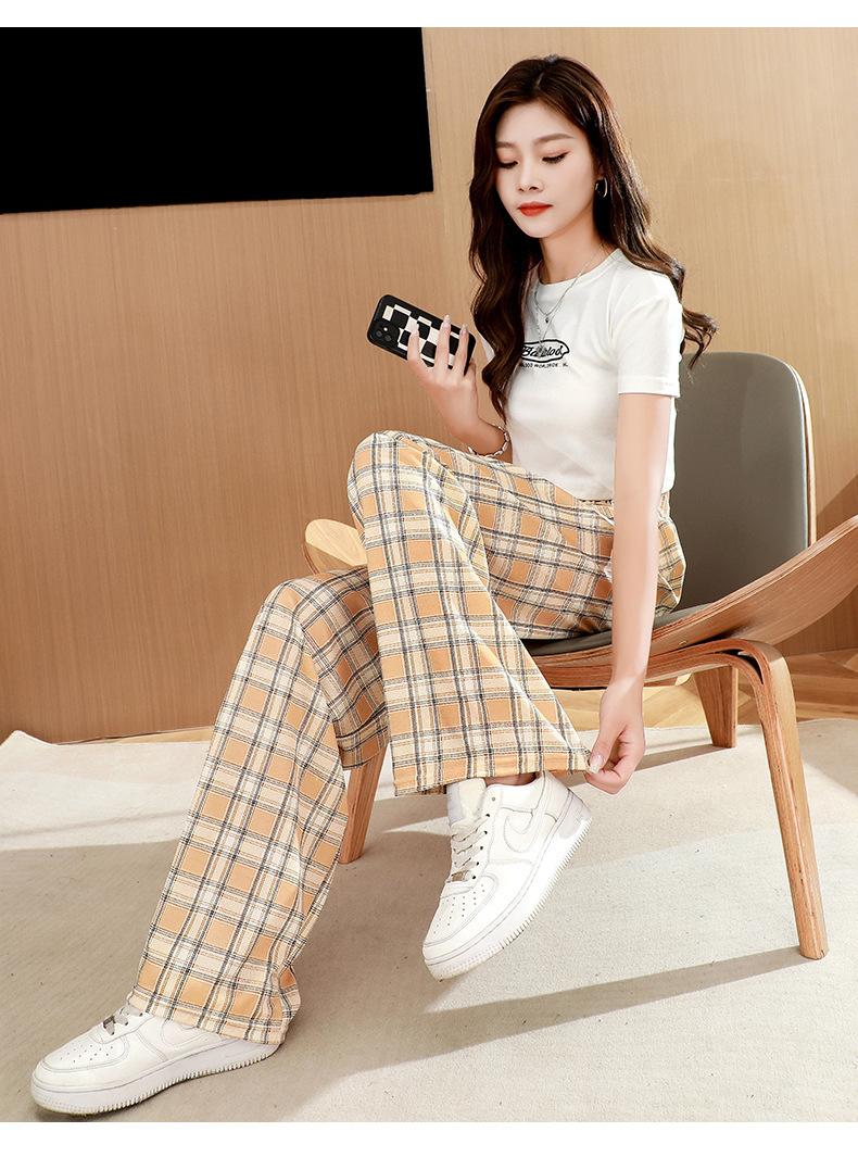 Product Introduction of Quần Kẻ Sọc, Quần Nữ Mùa Hè, Mỏng, Cạp Cao, Dáng Rộng Thẳng, Thường Ngày, Dáng Ôm, Ống Rộng, Hàng Mới Về 2024 23