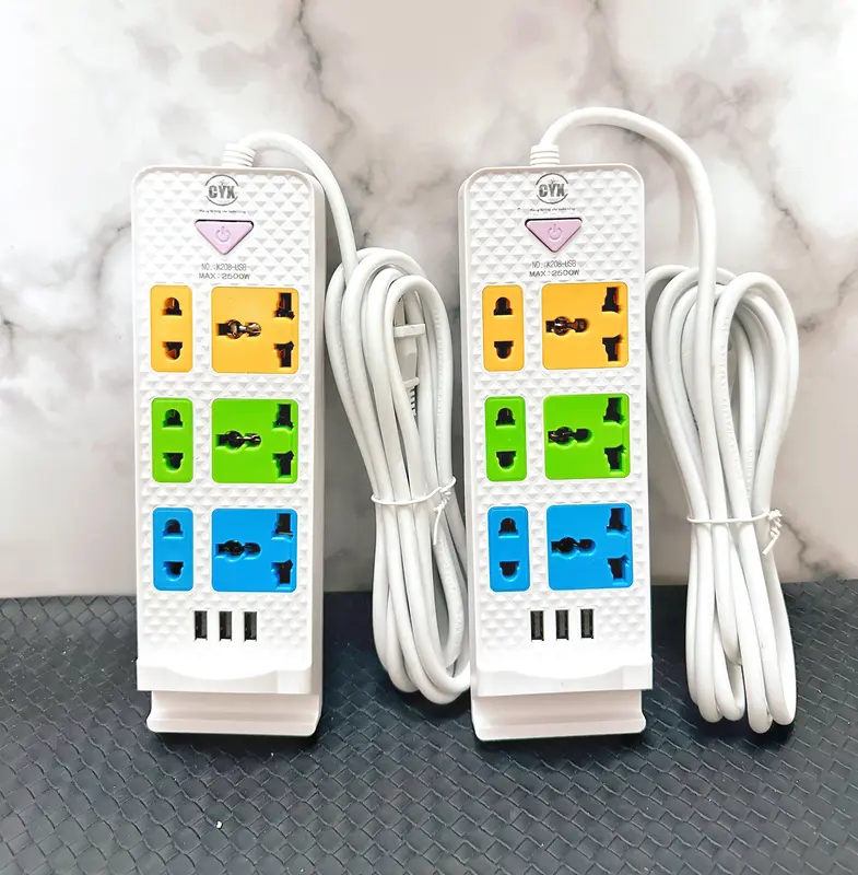 Ổ CẮM ĐIỆN CYX-K208 ĐA NĂNG 3M - THÔNG MINH TÍCH HỢP SẠC USB 6