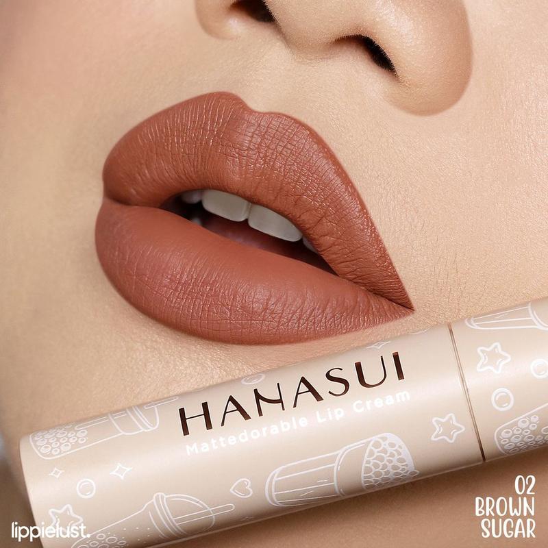 Hanasui Mattedorable Lip Cream Boba Edition - 02 Brown Sugar 2