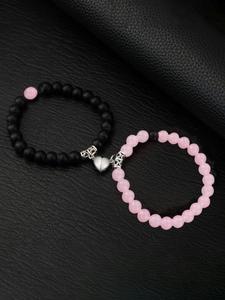 Pulseras con dijes de corazón magnéticos, Pulsera de pareja a la moda para regalo elegante de cumpleaños, Día de San Valentín, Regalo, Pulseras de dijes, Pulsera de amistad, Moda   Accesorios Chidos