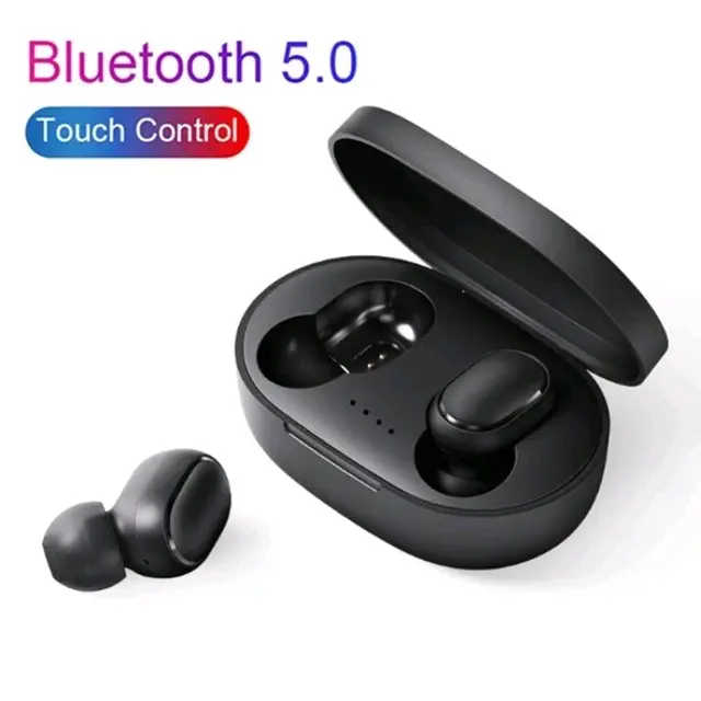 A6S TWS Earphone Bluetooth Nirkabel 5.0 Headset Earbud Olahraga Mikrofon Earphones Headphone Hitam Wireless Handset head sead Pink Bass Ponsel 1