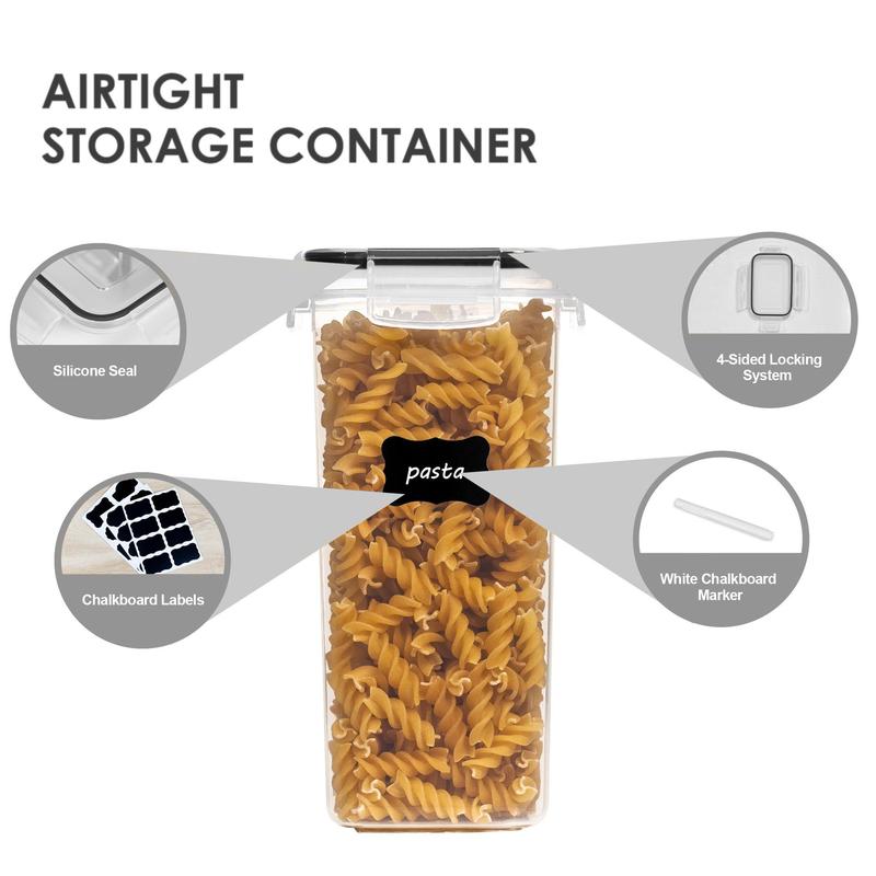 Food Storage Container Set, 3/9/15pcs Clear Food Storage Box with Lid, Airtight Food Storage Container for Kitchen & Pantry Organization 6