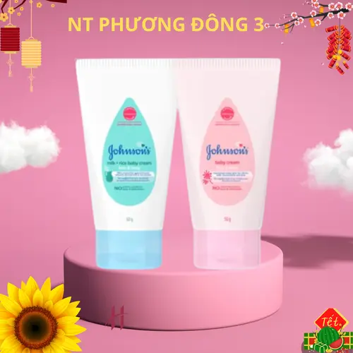 Kem dưỡng da Johnson baby tuýp 50g. Jonson giúp bôi nẻ, dưỡng ẩm cho bé (Hàng chính hãng)
