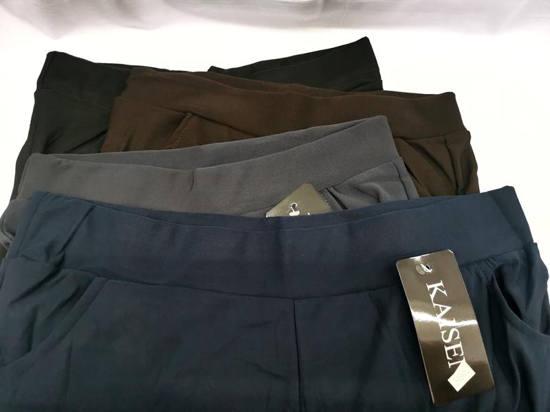 KGT Bamboo Slack Seluar Bamboo Slack Tebal 230 GSM Scuba Bootcut Plus Size 2XL-8XL Perempuan Ladies Bootcuts Pants Seluar Getah Slack Panjang Khaki Trousers