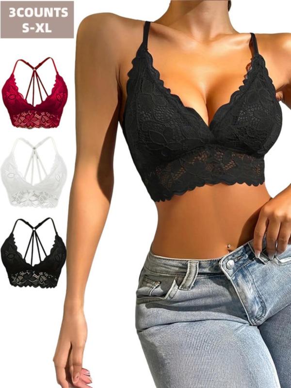 Women's Lace Wireless Push Up Seamless Bra, Elegant Comfortable Breathable Adjustable Strap Bralette Lingerie Top, Lingerie for Women, Women's Lingerie for All Seasons 6