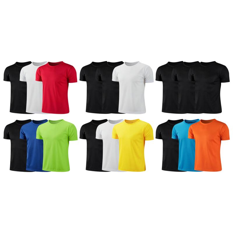 Vastwit Kids Boys 3 Pack Sports T-shirts Quick Dry Basketball Football Practice Tee Gym Running Tops 6