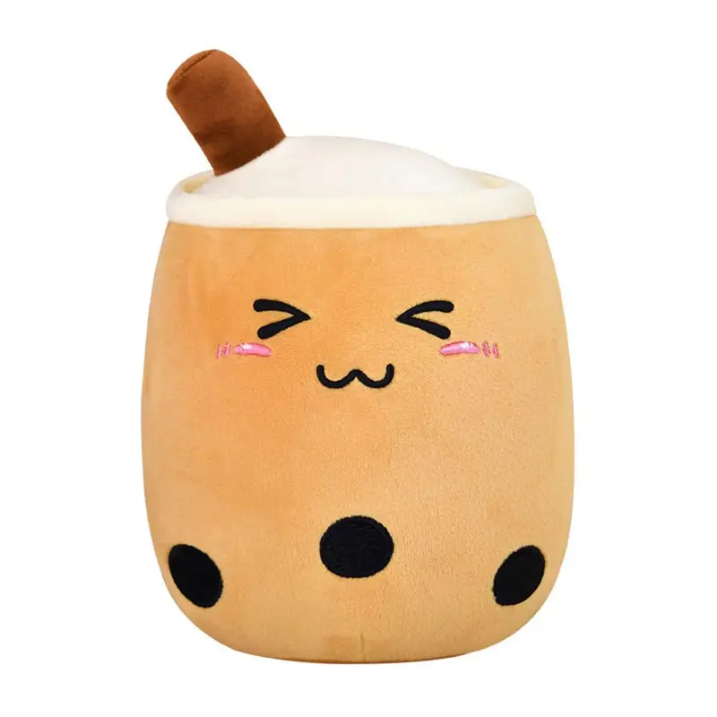 Cute Pet Bubble Tea Cup Plushie, 1 Count Cartoon Design Pet Plush Toy, Boba Milk Tea Pet Stuffed Toy 4
