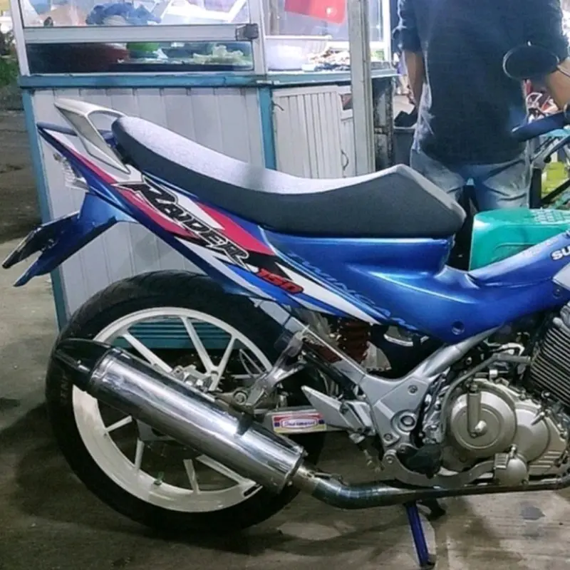 jok satria Fu modif roadrace bahan kulit amplas polos anti slip 0